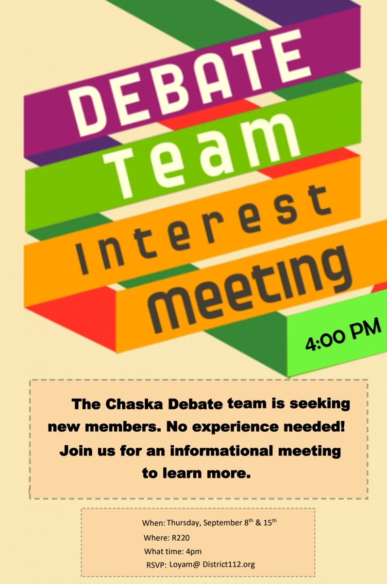 Join us for our info meeting this Thursday Sept 8th at 4 pm in room R220!🎉🎉🎉