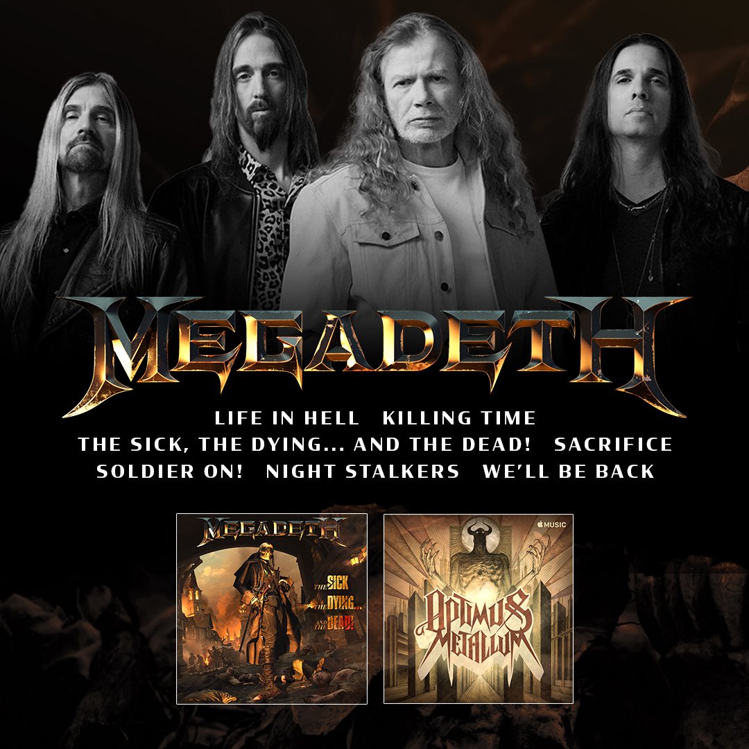 Megadeth on X: Massive thank you to our friends over at @AppleMusic for  adding “Life In Hell” to the top of the #OptimusMetallum playlist, along  with these SIX other tracks off our