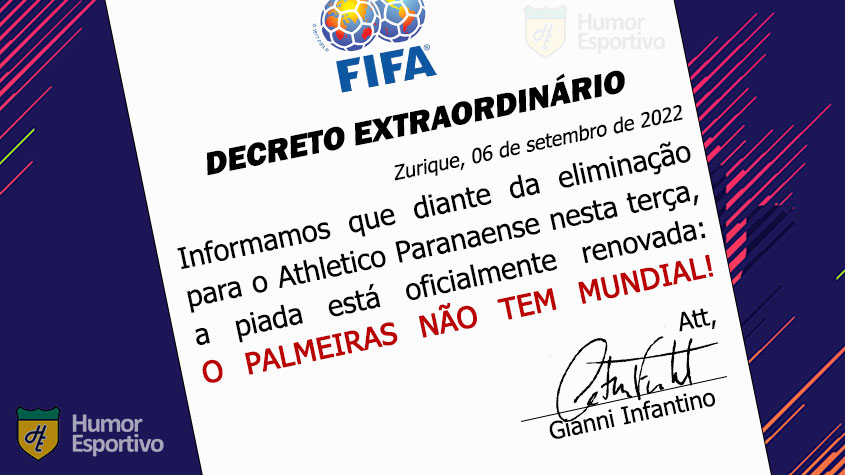 Certificado Palmeiras Não Tem Mundial - Weirdo Arts