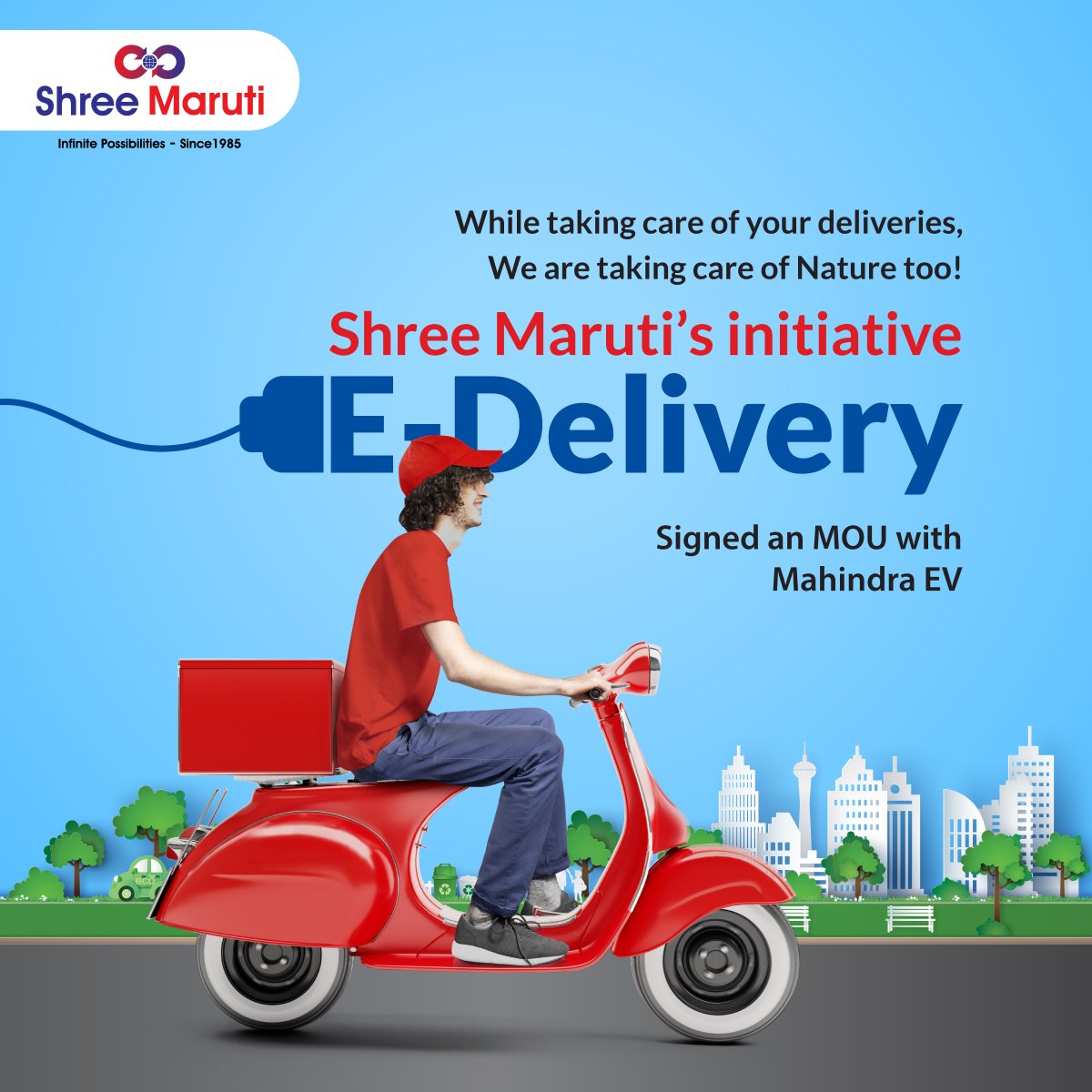 ShreeMaruti_Ind's tweet photo. Our MOU with Mahindra EV @mahindraelectric for 500 E- vehicles is an initiative to reduce carbon footprints from the environment. 
#wespeakdelivery
.
.
.
#pedhbachanewalacourier #environmentalgrowth #evehicles #electricmotors #shreemaruti #sustainable #mahindra #EVs https://t.co/TSfw9YrFss