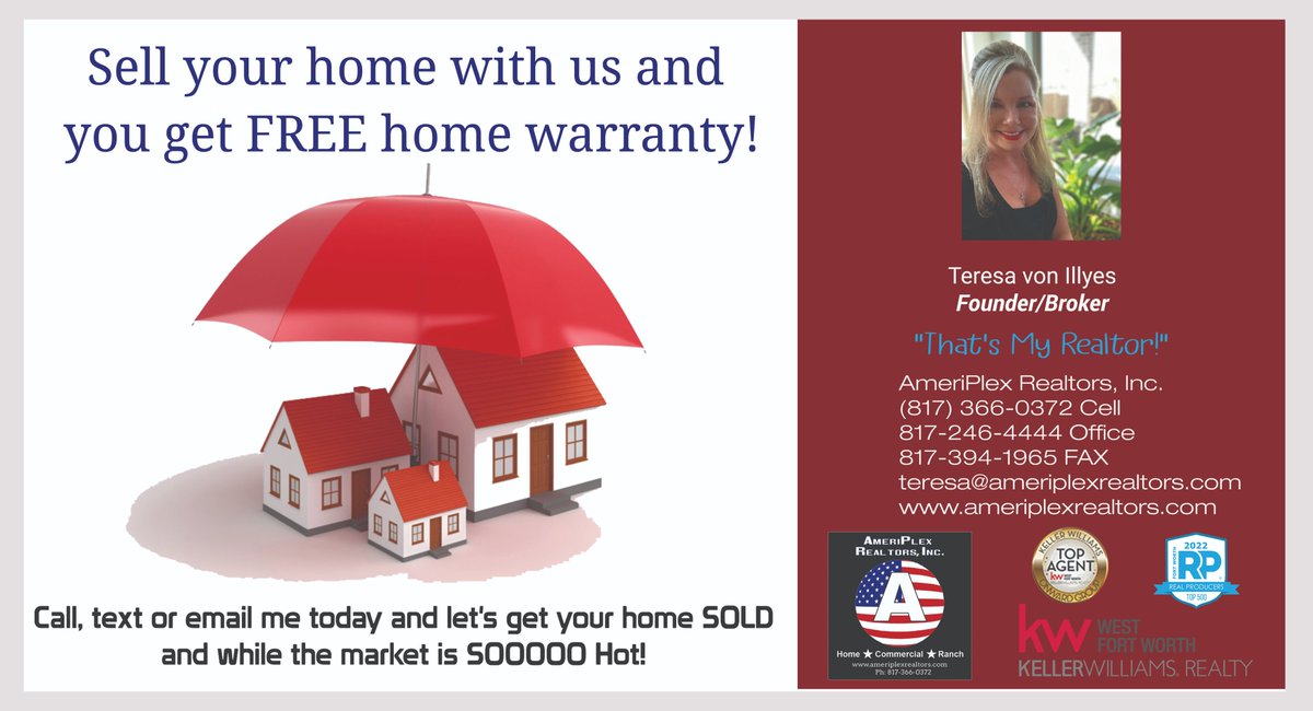 teresaillyes's tweet photo. Teresa von Illyes is a Texas born, Texas raised and Selling Texas real estate 20+ years. YOUR TX REAL ESTATE EXPERT!
https://t.co/ejpg5F2j1G #westfortworthrealestate #fortworthrealestate #texasrealestate https://t.co/1hKwaUzHdm