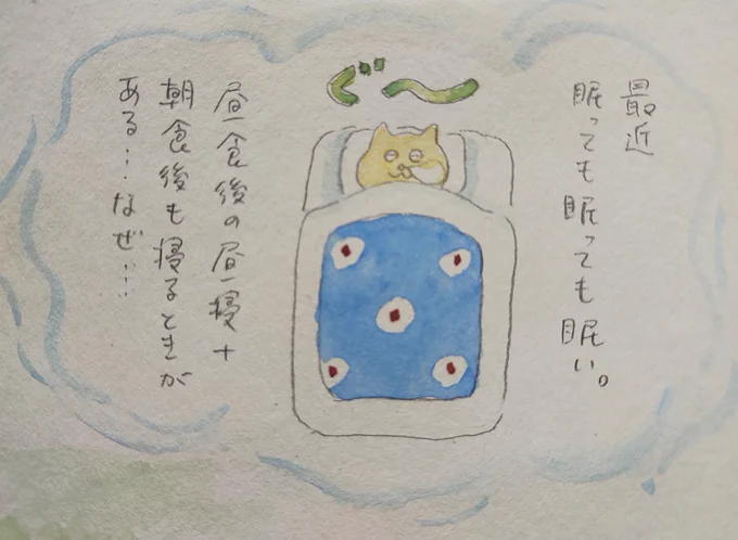 眠い#さくまの絵日記 