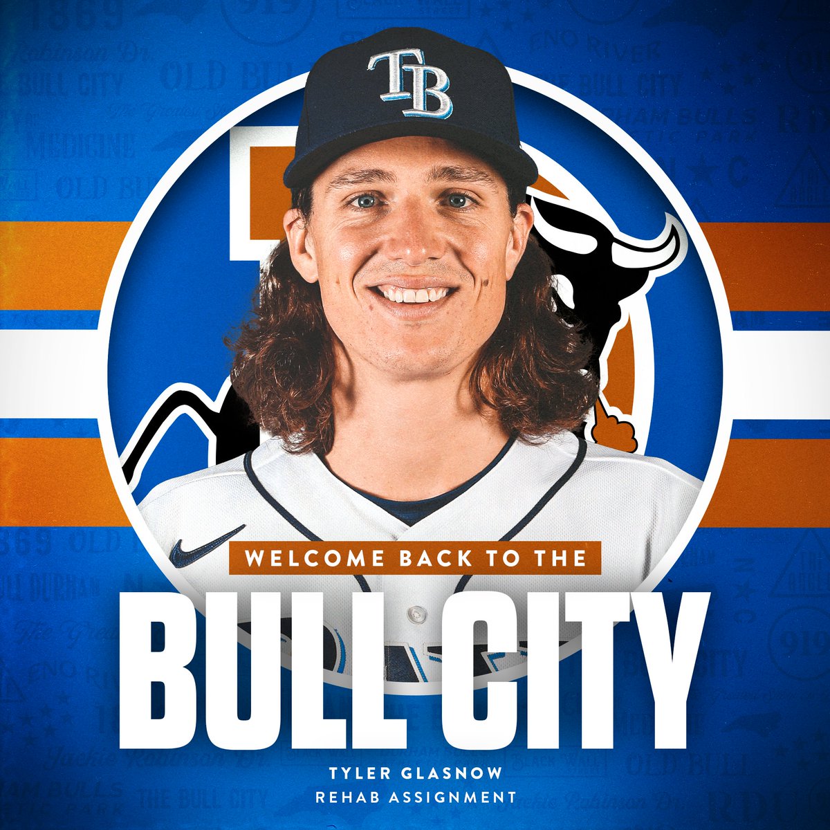 DurhamBulls's tweet photo. Good morning.

Tyler Glasnow's scheduled to pitch tonight in the Bull City. https://t.co/x2eyYYF7fL