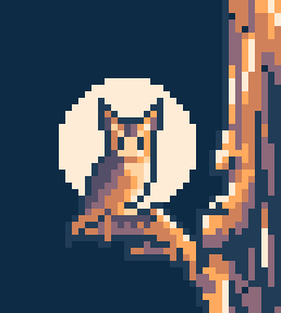 An owl on #branch for #pixel_dailies.

#pixelart <a href="/Pixel_Dailies/">Pixel Dailies</a>