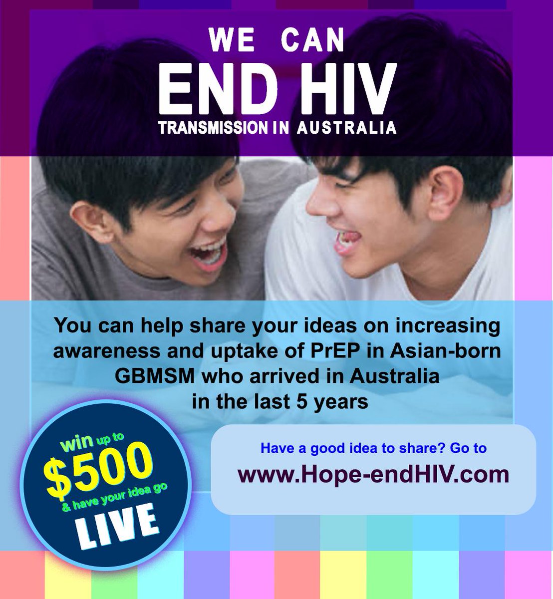 Jason Ong (@drjasonjong) on Twitter photo Please help re-tweet. We need your help to generate ideas for improving awareness and uptake of PrEP among overseas born GBM in Australia. Submit your idea (by 30 Sept) for a chance to win $500 + your solution implemented! monash.az1.qualtrics.com/jfe/form/SV_4O… <a href="/ASHMMedia/">ASHM</a> @_afao <a href="/MSHCResearch/">MSHC Research</a> Please help re-tweet. We need your help to generate ideas for improving awareness and uptake of PrEP among overseas born GBM in Australia. Submit your idea (by 30 Sept) for a chance to win $500 + your solution implemented! monash.az1.qualtrics.com/jfe/form/SV_4O… <a href="/ASHMMedia/">ASHM</a> @_afao <a href="/MSHCResearch/">MSHC Research</a>