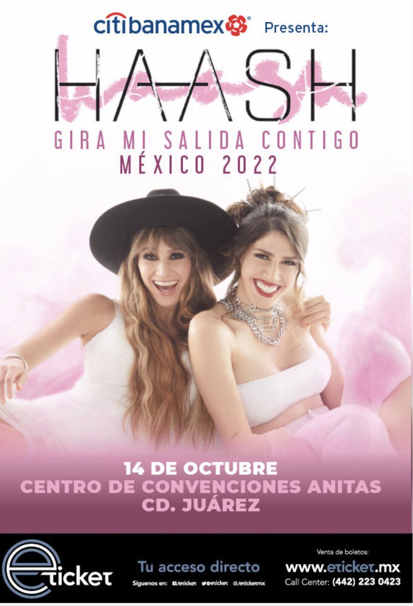 HaAshElPaso's tweet photo. ¡¿QUE?! ¿Ya vieron? @haashoficial están de vuelta en la frontera Ciudad Juárez con un show ESPECTACULAR #MiSalidaContigo https://t.co/JvTV9mkZ4F