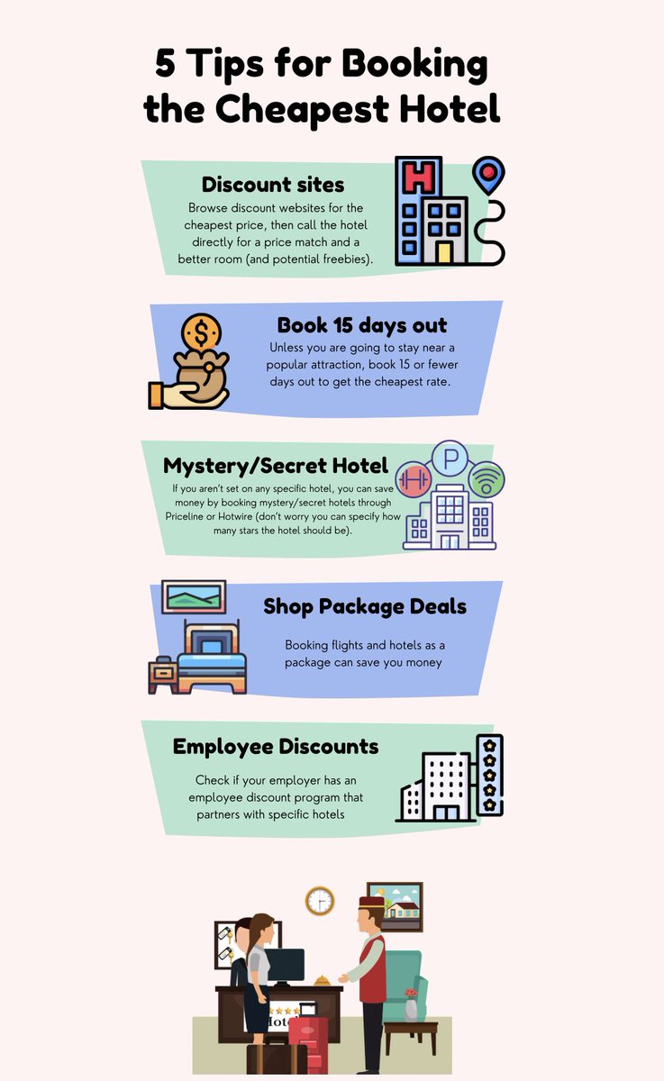 Save this and try these tips next time you need to book a hotel. Like, retweet, and follow for more! See link in my bio. 

#cheaphotel #Top5Tuesday #traveltiptuesday #wanderlust