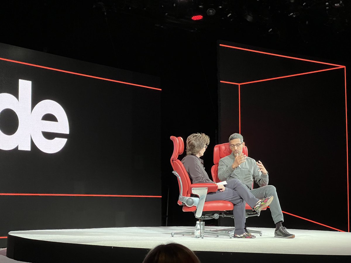adamnash's tweet image. Listening to @sundarpichai answer questions about antitrust, and it’s so clear that he’s a talented diplomat. He’s very careful to not get baited into fights, and is always respectful of political opponents. #Code2022