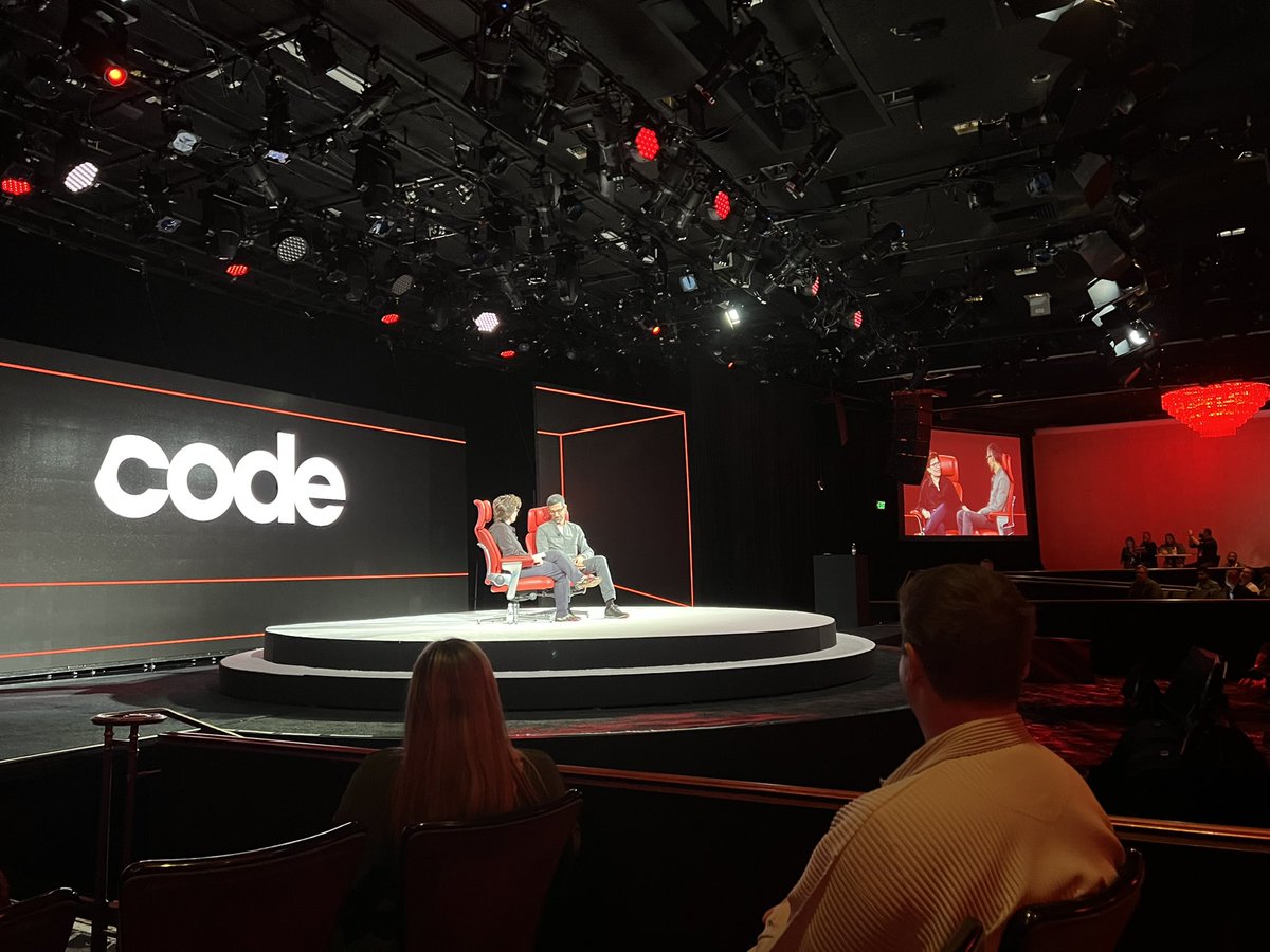 adamnash's tweet image. Listening to @sundarpichai answer questions about antitrust, and it’s so clear that he’s a talented diplomat. He’s very careful to not get baited into fights, and is always respectful of political opponents. #Code2022