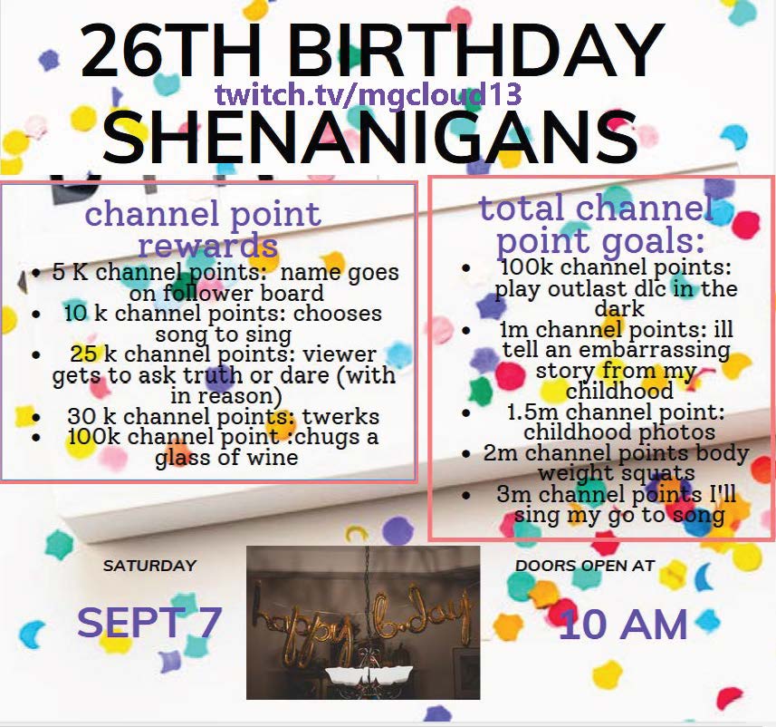 mgcloud13's tweet photo. BIRTHDAY STEAM INBOUND IN 12 HOURS!! ILL SEE Y'ALL SOON!! https://t.co/khiSiwHw4j