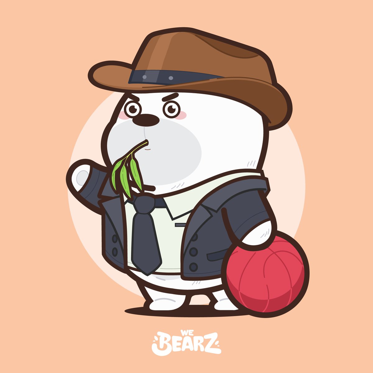 Minted <a href="/WeBearzNFT/">We 🅱️earz | SOLD OUT!</a> and got this cute Cowboy Polar Bear with Suit &amp; Tie and Bamboo Leaves in mouth 🐻🏀 
<a href="/ChiefPapaBearz/">Papa 🅱️earz</a> #WeBearzNFT #NewProfilePic #Nfts #NFTCommunity #NFTGiveaway