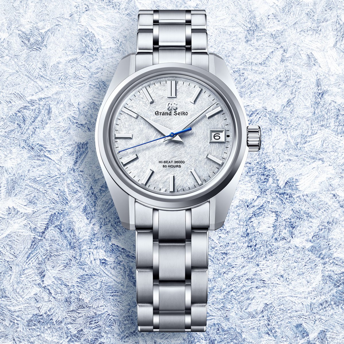 #SLGH013 is the first continuous production model made of Ever-Brilliant Steel, the world's most corrosion-resistant steel. Its bright white complements the pale blue dial, paying tribute to the melting snow on Mt. Iwate in Spring. More here: bit.ly/3TQmPGo #grandseiko