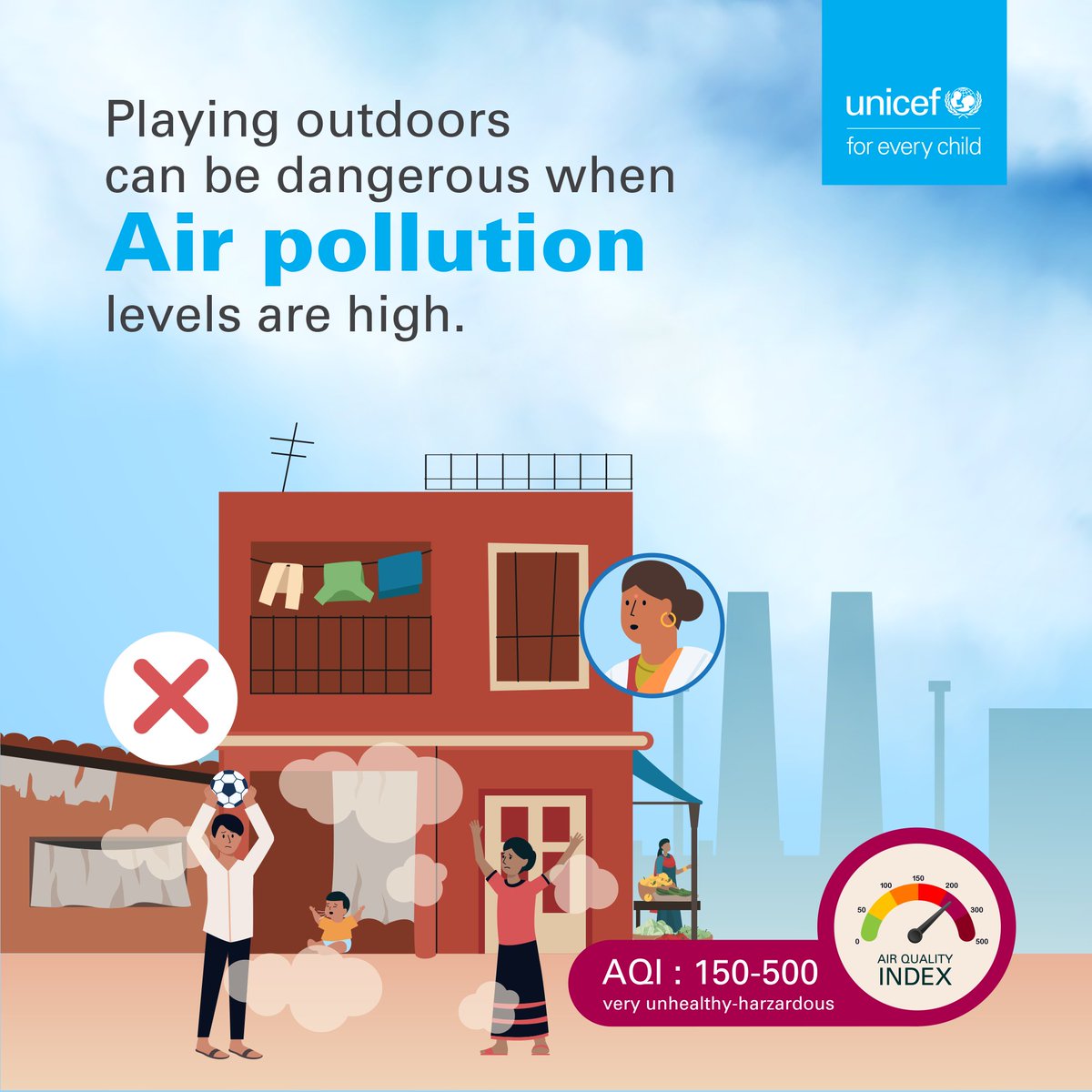 ยูนิเซฟ ประเทศไทย on Twitter "It's International Day of Clean Air for blue skies today. 1 in 10