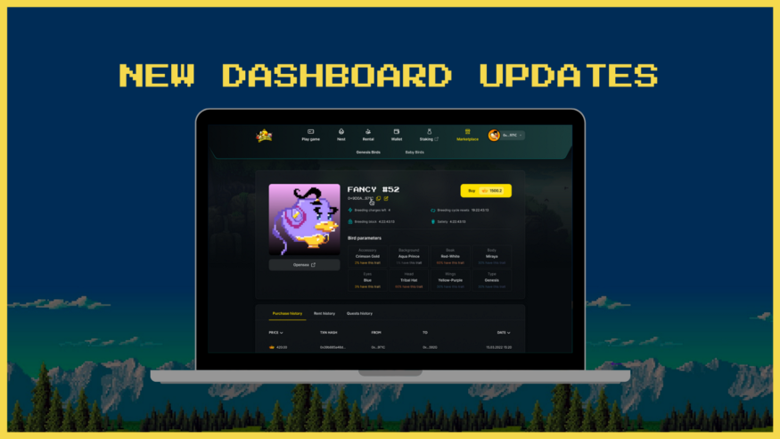 ✨Fancy Dashboard Updates

🐦Rental Manager - Fancy Bird renting made easier! Customize and configure your dashboard to manage your rented birds!

📌Custom Labeling - you can now assign nicknames to wallet addresses for ease and recognition.

More Details:
medium.com/@fancybirds/in…