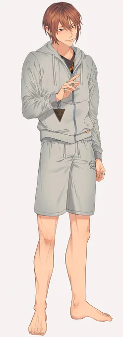 依頼絵!マジの等身大サイズで描いた『完全お家モードの貢(部屋着・視線が合いやすいように目線下)』とぬいぐるみ制作用のみちゅぐ この日本のどこかで等身大貢とふわふわのみちゅぐが爆誕するらしくてワクワクする 