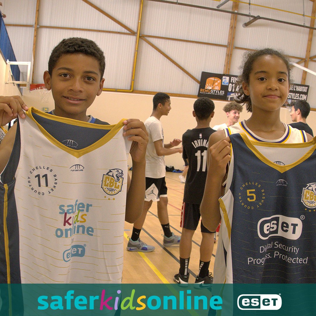 ESET_France's tweet photo. Safer Kids Online France s'engage localement pour la prévention cybersécurité des jeunes en s'associant au club sportif Chelles Basket Courtry Club ! 🏀 On vous embarque sur le terrain : https://t.co/8xV0AfkKpR

#SKO #cybersecurite #enfants #ados #protectionnumerique #Chelles https://t.co/LF7BuwXjcX