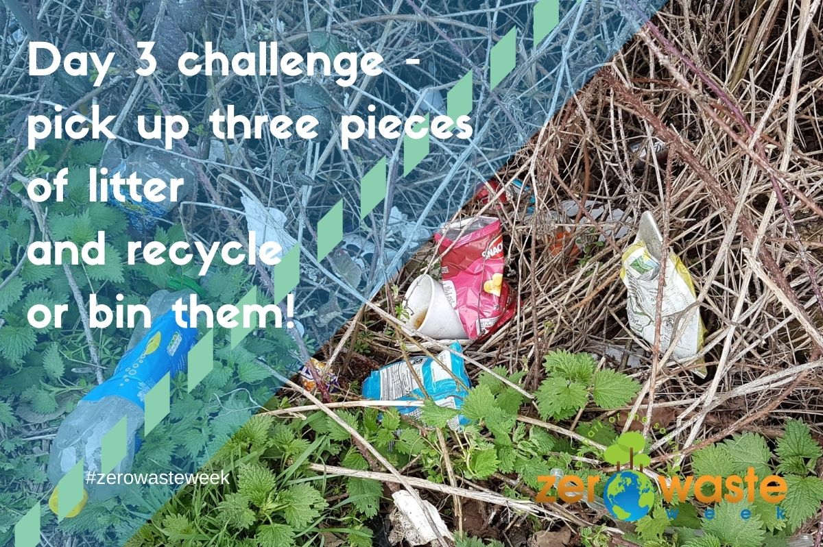 Have you ever thought about the link between packaging & the amount of litter you see? If more people had reusable packaging they’d be less likely to discard it. Today’s challenge is to pick up 3 pieces of litter – why not use the @LitterLotto app #ZeroWasteWeek #BinItToWinIt