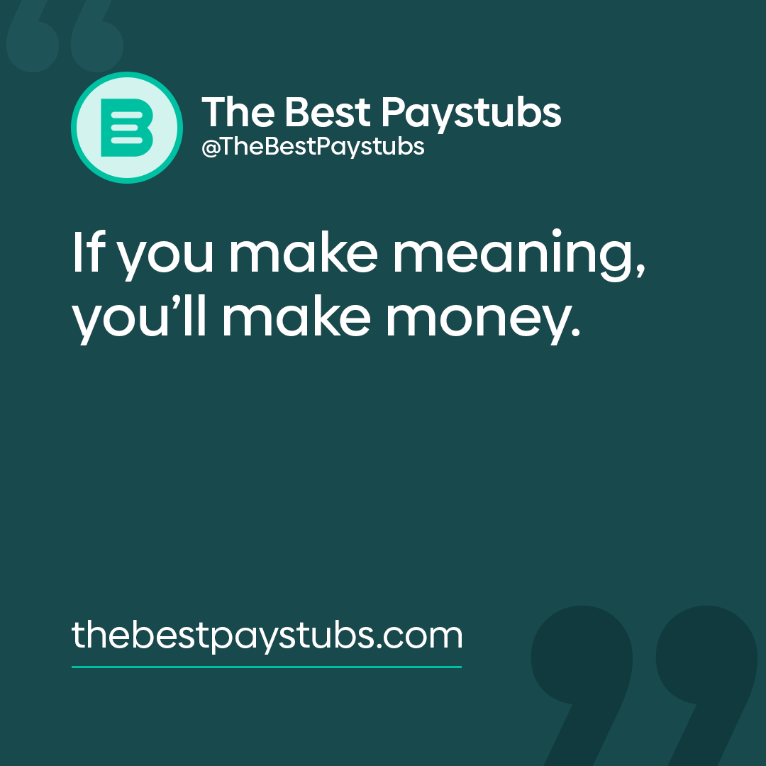 TheBestPaystubs's tweet image. Like If You Agree!

If you make meaning, you&apos;ll make money.

#financialfreedom #sidehustle #startsidehustle #stayfocused #stockmarket #stockmarket #sharemarket #investingstrategy #investingbooks #businessideas #onlinebusinesses