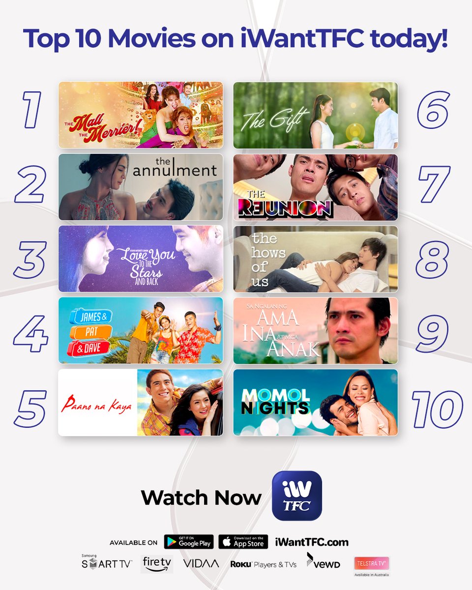ofc_iwant's tweet photo. Tara, binge watch na ng TOP 10 MOVIES this week on iWantTFC!
Just download the app or visit our website today! https://t.co/2eMaAgLnPc https://t.co/7imkuJES60