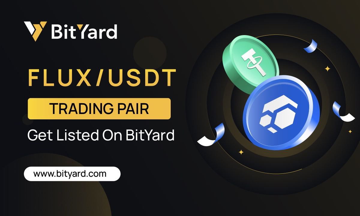 BYDFi's tweet photo. #Giveaway 

$FLUX get listed on #BitYard 🤩 @RunOnFlux

Here’s how to enter:
1⃣Follow @BitYard_Global 
2⃣Retweet+ Tag 2 friends

💰Rewards：$100 USDT trial funds to 10 lucky people 
We will pick winners in 48 hrs🥳

#Crypto #cryptocurrency #cryptocurrencies https://t.co/oVfNhyQZ1V