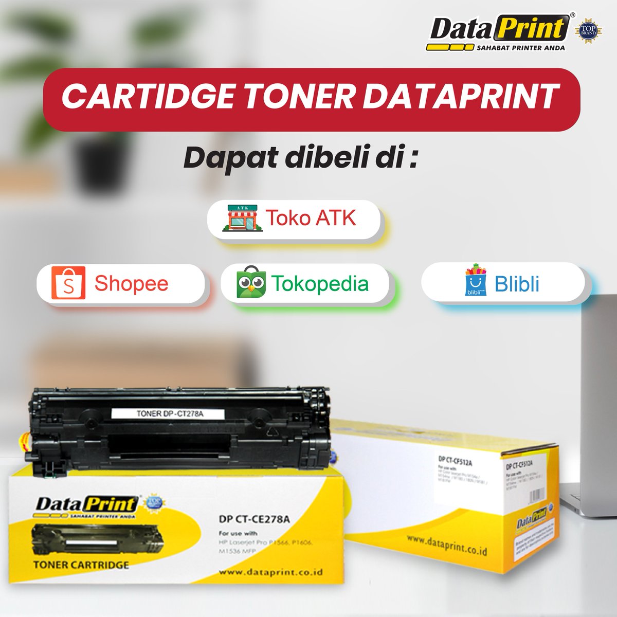dataprintindo's tweet image. Compatible Cartridge Toner DataPrint dapat dibeli di toko alat tulis kantor atau di official store DataPrint yang terdapat di :
SHOPEE -&amp;gt; shopee.co.id/dataprint
BLIBLI -&amp;gt; blibli.com/merchant/data-…
TOKOPEDIA -&amp;gt; tokopedia.com/dataprint

#tonerprinter #tonerdataprint
