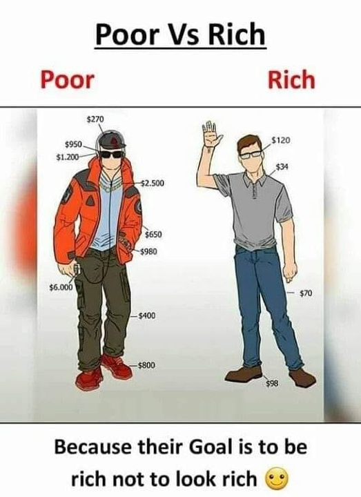 TheVivekSinghal's tweet photo. Make your goal to become rich; not to look rich. https://t.co/HZik0TvnU5