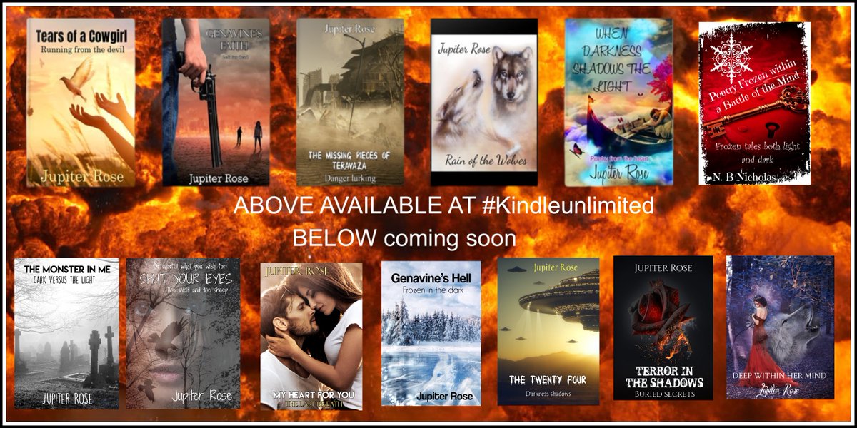 Thank you, Readers!❤️
AVAILABLE at #KindleUnlimited 
Take a look! It might be what you're looking for.
amazon.com/~/e/B08W8HZT5S
#WritingCommunity #booktwt #readersoftwitter #RETWEEET 
🤩Sequels are currently being written.
#books 
Say #Hello #RT 
Let me know what you like to read.