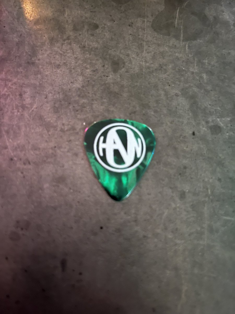 BOUNDMPLS's tweet photo. I caught Isaac Hanson’s guitar pick, and I’m practicing one of our most brutal songs with it.

-Dan https://t.co/pMlu774zqK