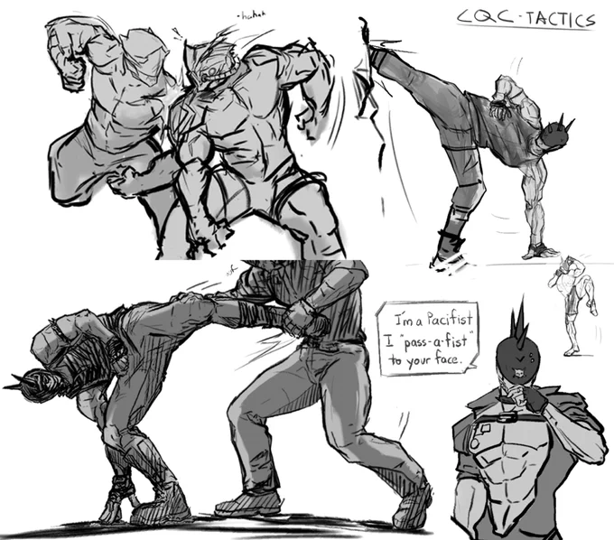 quick ol' combat scribbles 