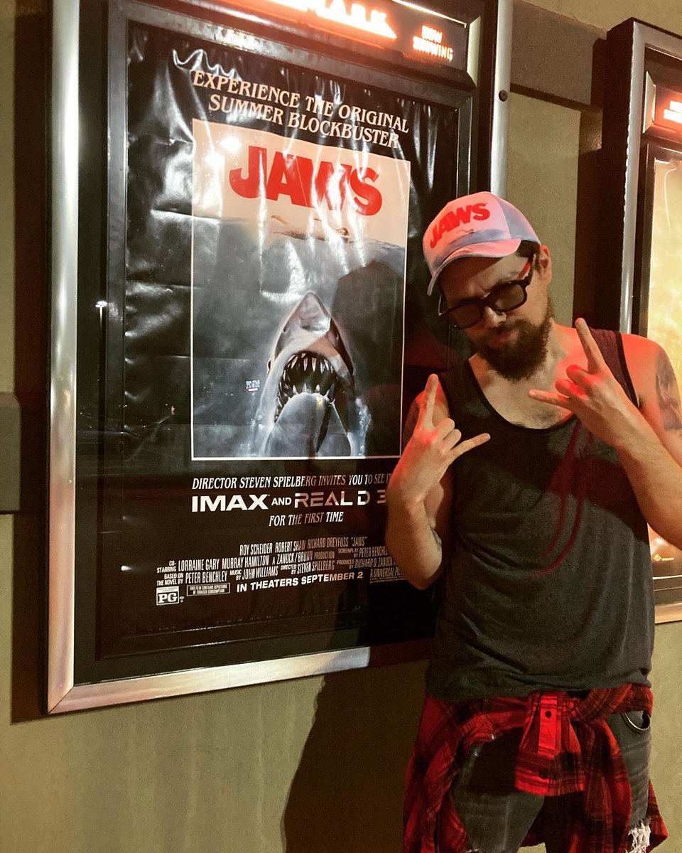 nathanbohatch's tweet photo. For a movie Iโve seen 100 times, this 3D release of Jaws may have been my favorite viewing yet. The details you notice & the immersive feeling of the film is unmatched. My favorite movie ever. โFarewell and adieu to you, fair Spanish ladies.โ ๐ฆ ๐ป #jaws #jaws3d #jawsimax #shark https://t.co/z2S50G1eQ1
