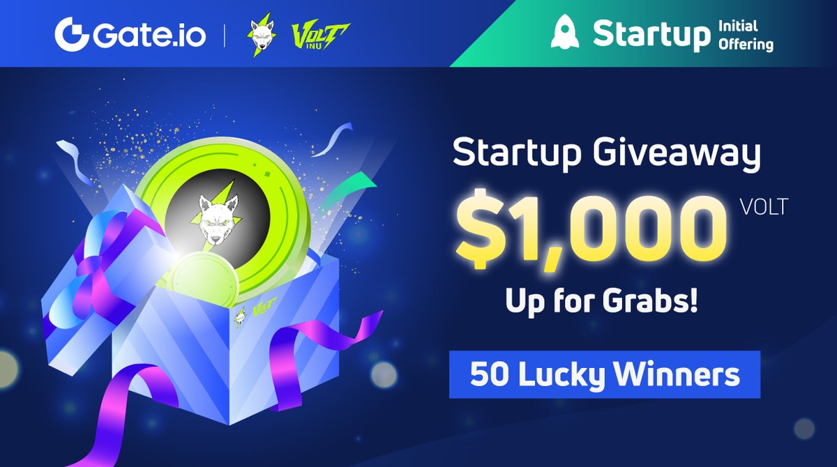Gate_Launch's tweet image. 🥳 Gate.io Startup x $VOLT #Giveaway

🎁50 Winners, Share $1,000 $VOLT

✅ RT &amp;amp; Tag 3 friends
✅ Follow @Gateio_Startup &amp;amp; @VoltInuOfficial

✅ JOIN NOW TO WIN: gate.io/startup/591?ch…

Don't miss  $VOLT #Startup: gate.io/startup/591

#gateiostartup