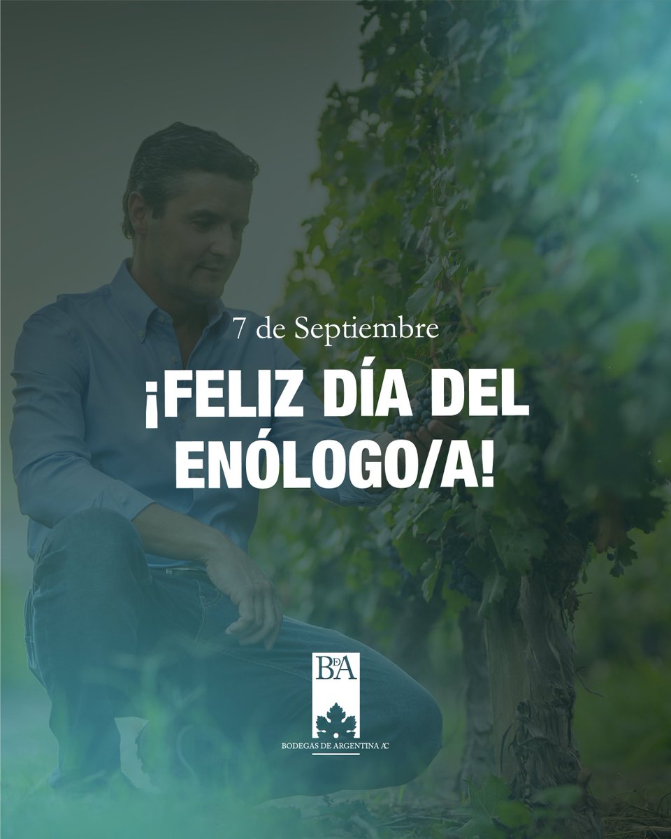 Bodegas de Argentina (@bodegasar) on Twitter photo Brindamos porque gracias a ellos generamos el mejor vino del mundo 🍷
¡Feliz día a todos los enólogos y enólogas! Brindamos porque gracias a ellos generamos el mejor vino del mundo 🍷
¡Feliz día a todos los enólogos y enólogas!
