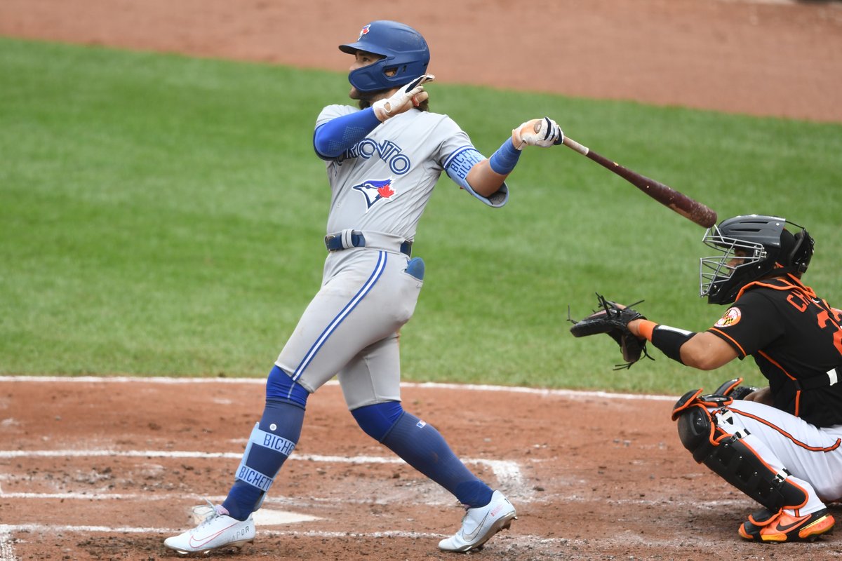 Bo Bichette's last 3 games 🤯

4-5, HR, 2 RBI, 4 R
3-5, 3 HR, 5 RBI, 3 R
3-5, 2 RBI

<a href="/BlueJays/">Toronto Blue Jays</a> | #NextLevel