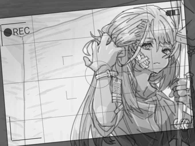 お絵描きしてた!🥳
何かのキャラとかではなく、思いつきのまま描き始めて迷走しつつも…ここまで描きました!💪💪💪

本当はイラコン用に描いていたのですが、元の素材写真とかなり異なるポーズになってしまったので、案としてはボツ!🤯

でも勿体ないので普通のお絵描き成果物として載せます。← 