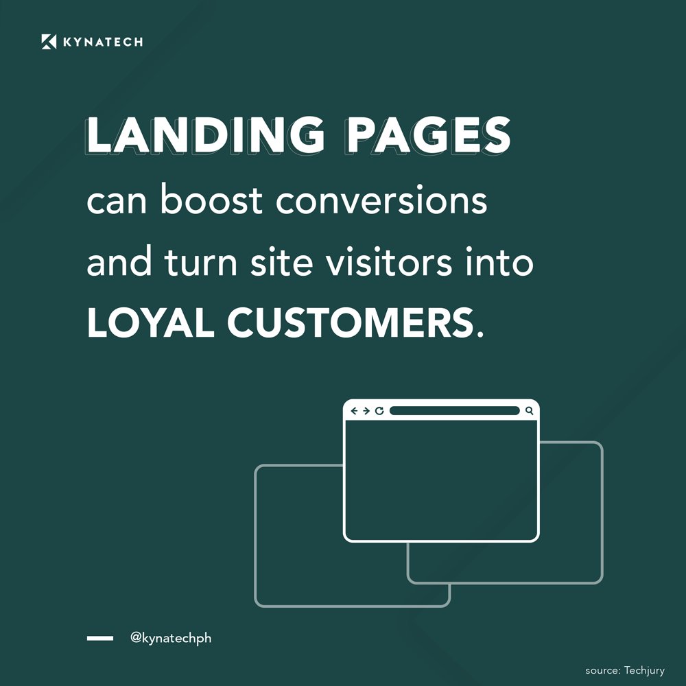 kynatechph's tweet image. Imagine your prospects seeing just one page on your website—a killer landing page at that—and having that page: take in more leads, generate more website traffic, and turn your visitors into loyal customers. The DREAM!
#WhyWebWednesdays #LandingPage #WebDevelopmentPH