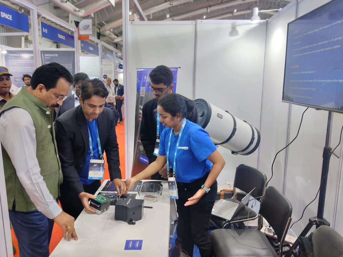 Chairman ISRO Dr. S. Somnath visiting our booth at #BSX2022. Thank you Sir for your encouragement and support. We look forward to the dawn of New Space in INDIA !! 
<a href="/isro/">ISRO</a> <a href="/INSPACeIND/">IN-SPACe</a> <a href="/FollowCII/">Confederation of Indian Industry</a> <a href="/NSIL_India/">NSIL</a>