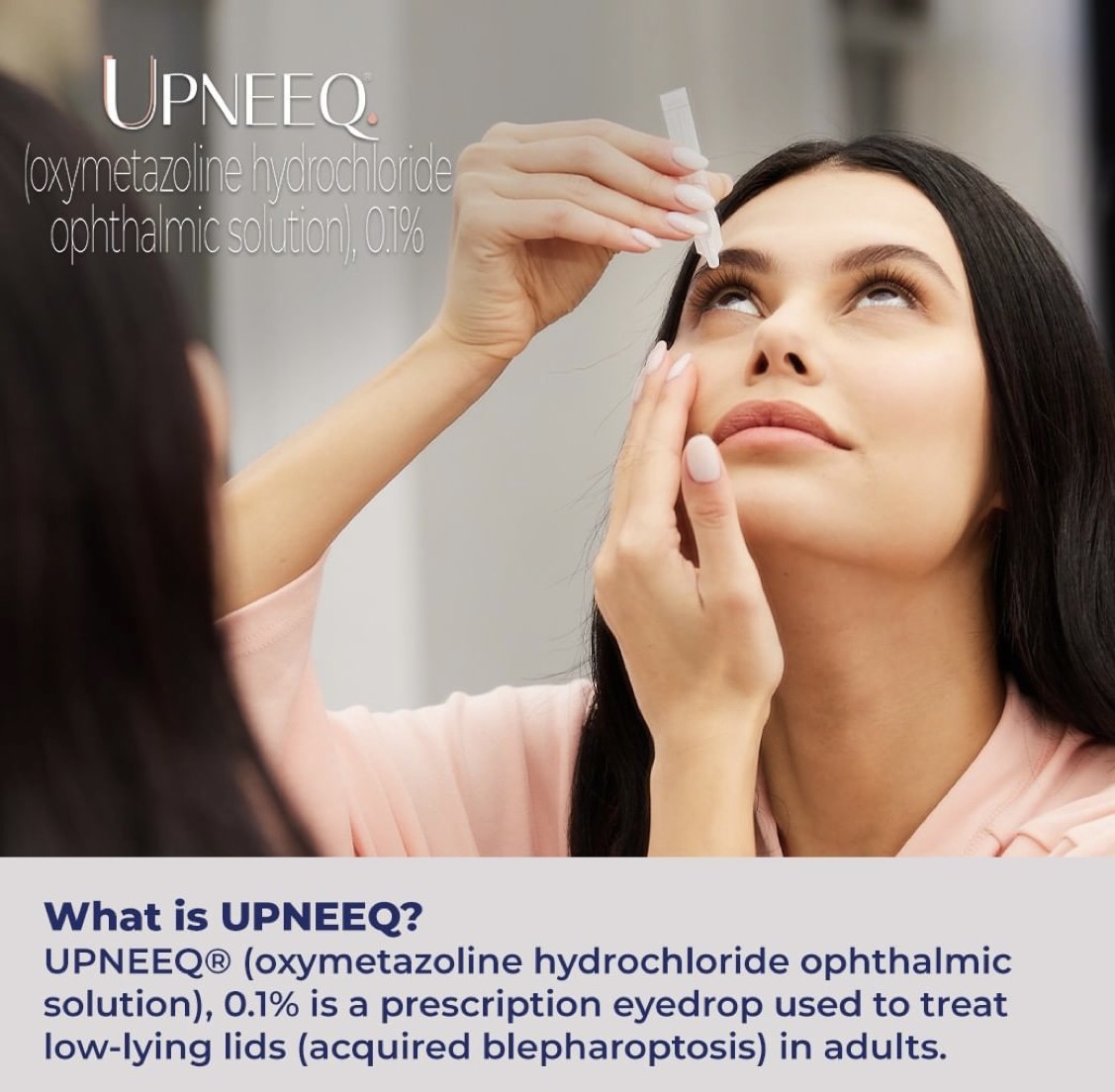 Are your eyelids droopy or tired-looking? 👀​

Stop in and ask us about Upneeq® (oxymetazoline hydrochloride ophthalmic solution), 0.1% for acquired ptosis in adults ➡️ upneeq.com ​

#rmedspa #rajeunir #medispa #medicalspa #brighteyes #liquideyelift #aesthetics