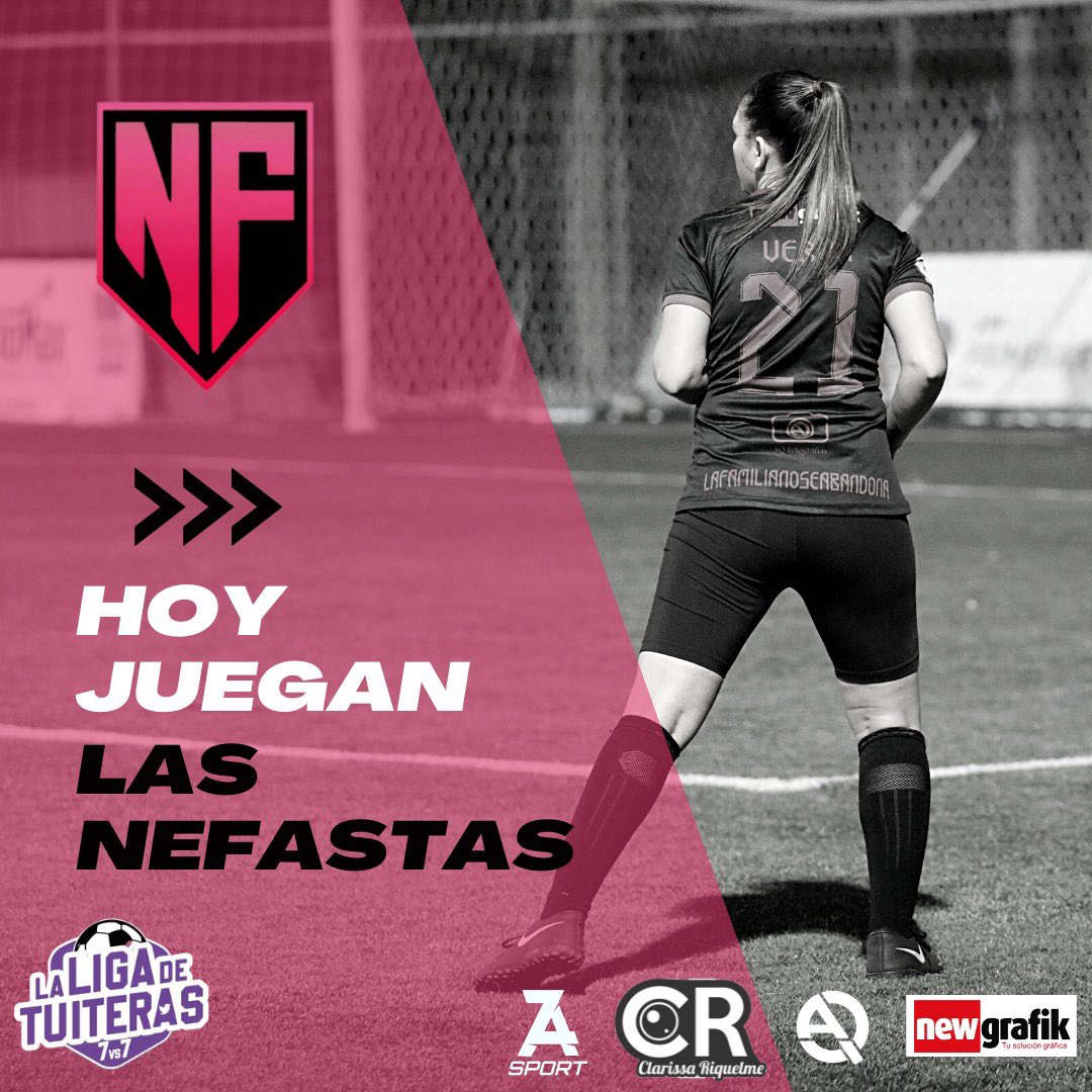 nefastasfc's tweet photo. ¡ HOY JUEGAN LAS NEFASTAS ! 

⚽️ Sexta Fecha
🆚 @FPTFem 
🗓 Miércoles 07/09
🏟 C2 - Recoleta
🕤 22:25 hs 

@ligadetuiteros https://t.co/uzDYmFMofE