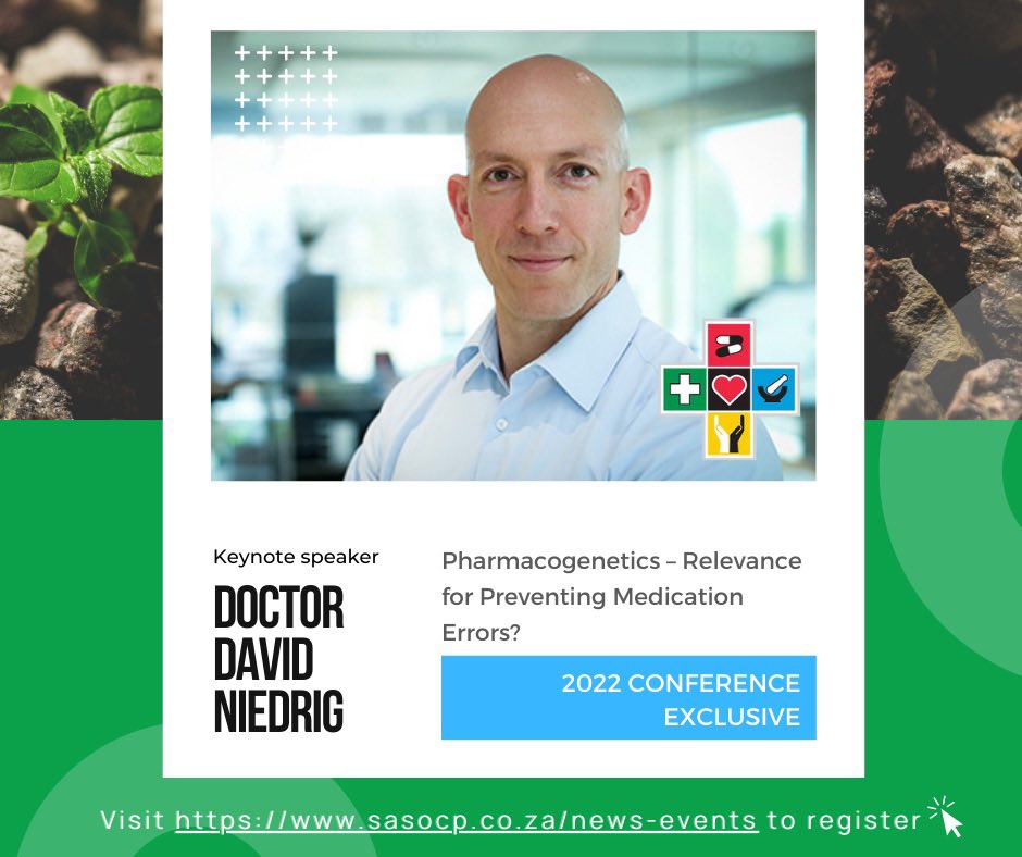 ClinpharmSa's tweet photo. SASOCP is excited to welcome Dr David Niedrig to #sasocp2022 https://t.co/N6JRp5HodI