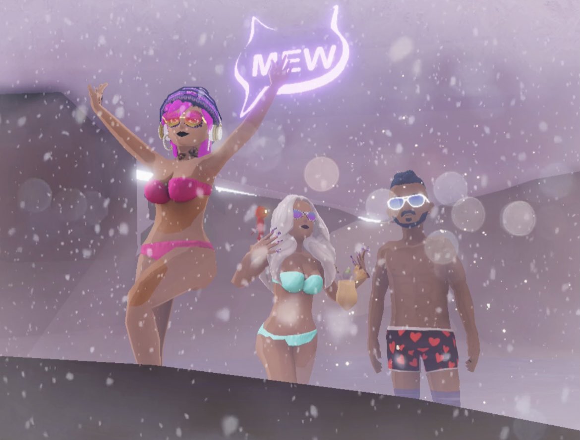 Tomorrow join <a href="/SinfulMeatStick/">SinfulMeatStick.eth</a> as we stream our Decentraland Community Building Twitter Space onto a new build at -89, -85. 

GET YOUR WINTER CLOTHES ON 
(or off) 😎 
 
<a href="/tangpoko/">Tangpoko</a> &amp; @RoustanNFT ensured that we have everything you need for apres ski, from fondue to wine 😉
❄️❄️❄️