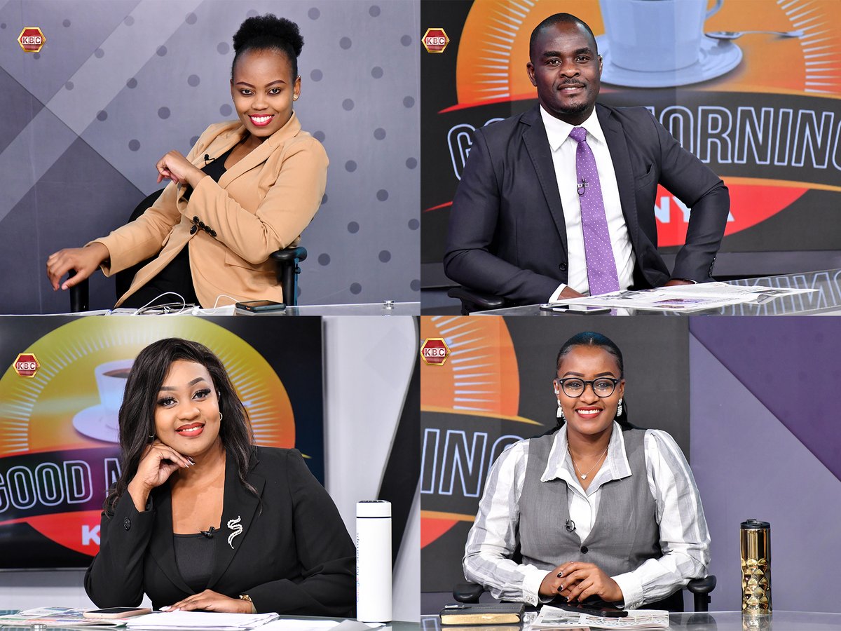 Good Morning Kenya, the team is ready, <a href="/RayManyara/">Regina Manyara</a> <a href="/Doreenarange/">Doreenarange</a> <a href="/JainWambui/">Jain Wambui</a> and Victor Oloo are set to inform, educate and entertain you this morning.
#ThisIsKBC ^SM