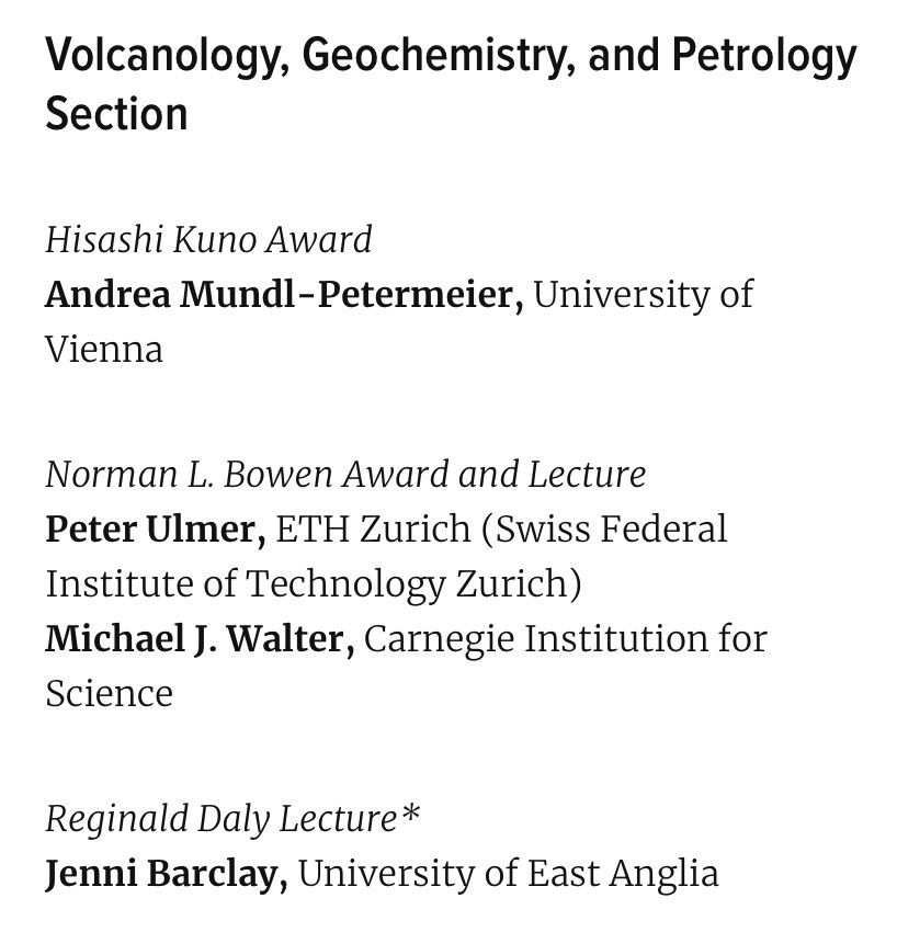 What a fantastic series of good news @AGUvgp. Congrats to all awardees. Looking forward to the ceremony! @VolcanoJenni