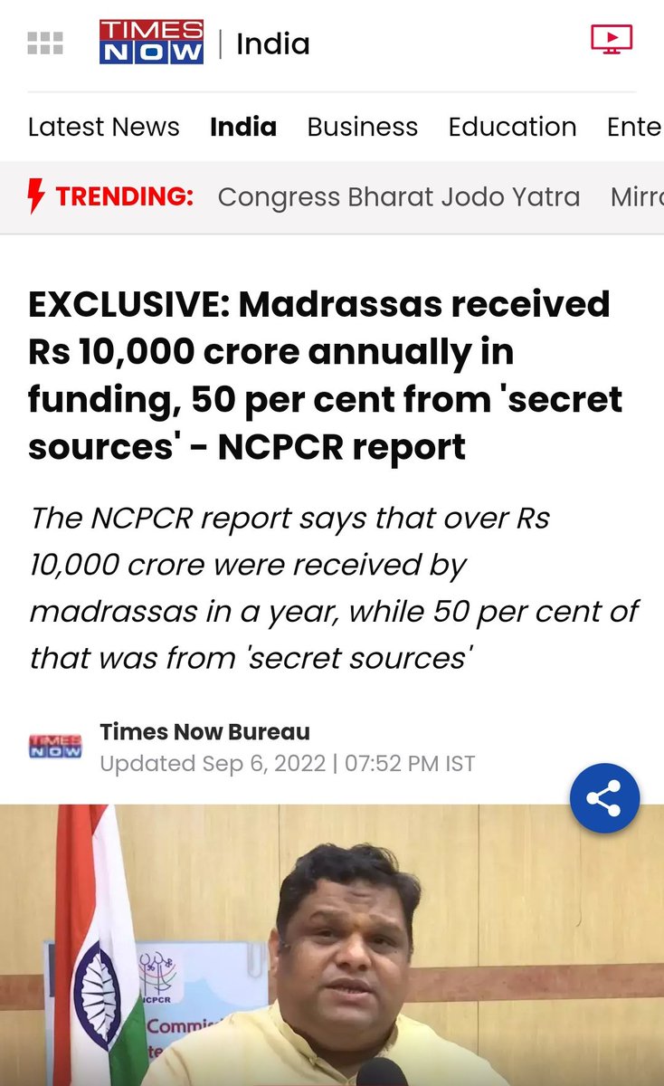 If this Report is True, 
Then why Indian secular Govts spends on Madrassas &amp; Maulanas ?
<a href="/Sanjay_Dixit/">Sanjay Dixit ಸಂಜಯ್ ದೀಕ್ಷಿತ್ संजय दीक्षित</a>
<a href="/MeenaDasNarayan/">Meena Das Narayan</a>