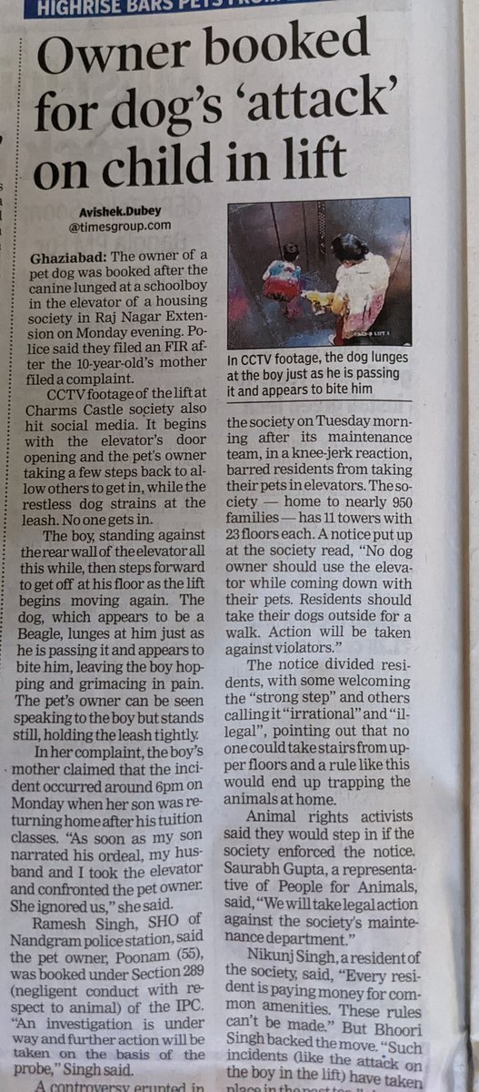 sdiwan007's tweet photo. Your wish comes true, but instead of supporting the decision of banning pets in the lift, some idiots are planning to file an FIR against the management, heights of foolishness, https://t.co/dTj8ibA8Mm