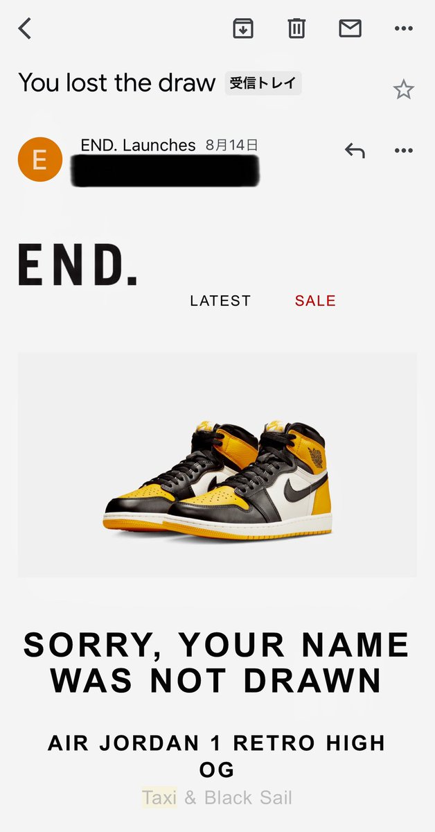 ENDで落選したはずなのに…
なんの通知もなく届いた…
プレ値のTAXI…