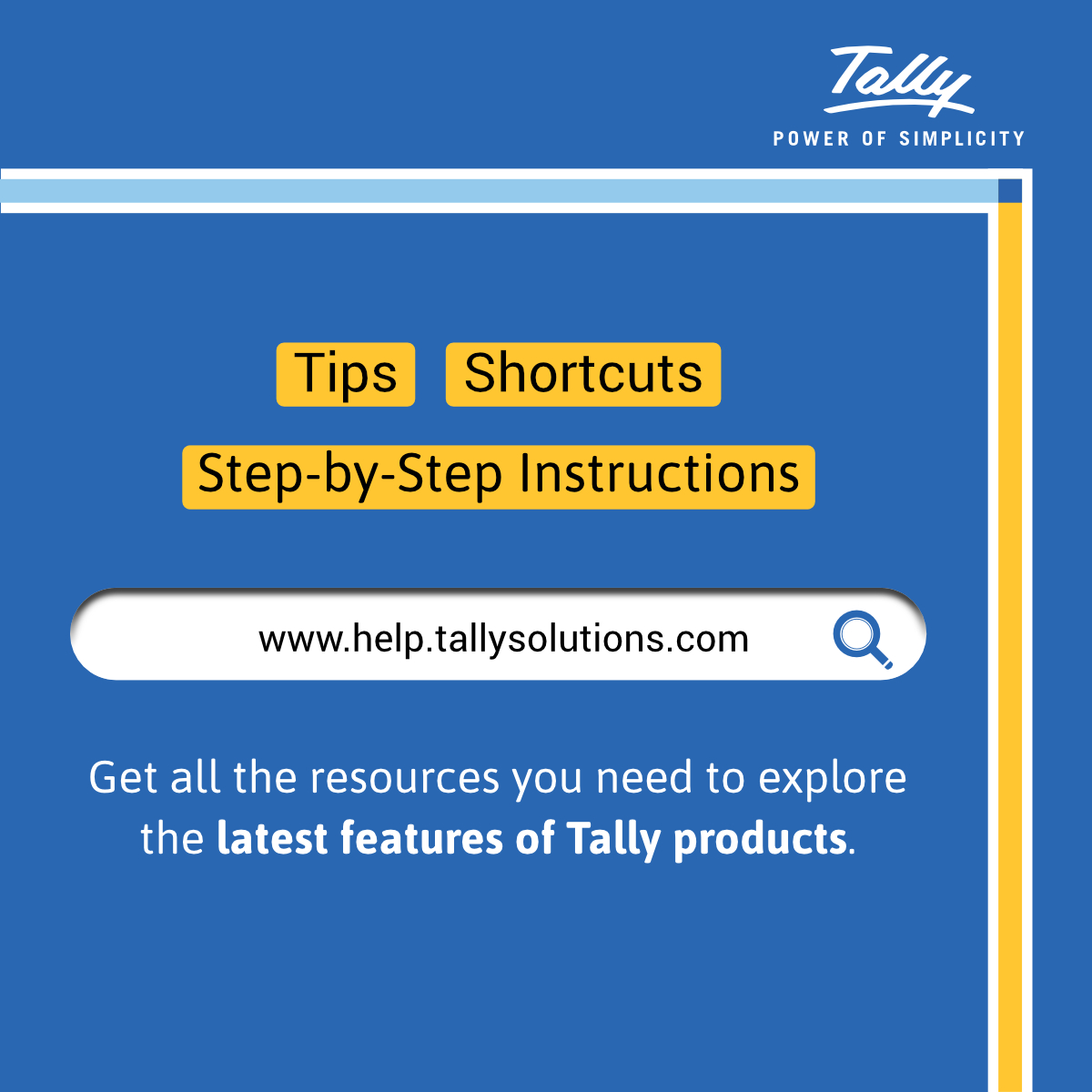 tallysolutions's tweet photo. Not sure about something or stuck while exploring a new feature? Press Ctrl+F1 or visit https://t.co/htvFWINiwa for instant tips and resources on using Tally products.
#TallyHelp #TallyPrime #BusinessManagement #Accounting #Shortcuts #Resources #Businessmanagementsoftware https://t.co/UzTSeokQed