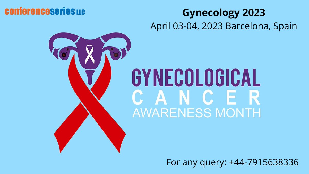 #September is #GynecologicalCancerAwarenessMonth. 
This month allows us to bring awareness to all #gynecologiccancers.
Join our 14th World #Conference on
#Gynecology, #Obstetrics &amp; #womenhealth 
📅April 03-04,2023
✈️#barcelona, #spain 
📲+447915638336
🔗gynecology.healthconferences.org