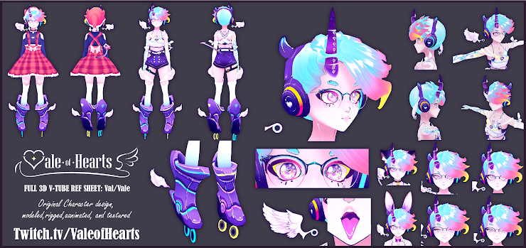 Vale's 3D Avatar Commissions! Open! docs.google.com/forms/d/e/1FAI… 

#VTuberAssets #Vtuber  #characterdesign #unity #Blender3d #VTuberUprising #VRChat