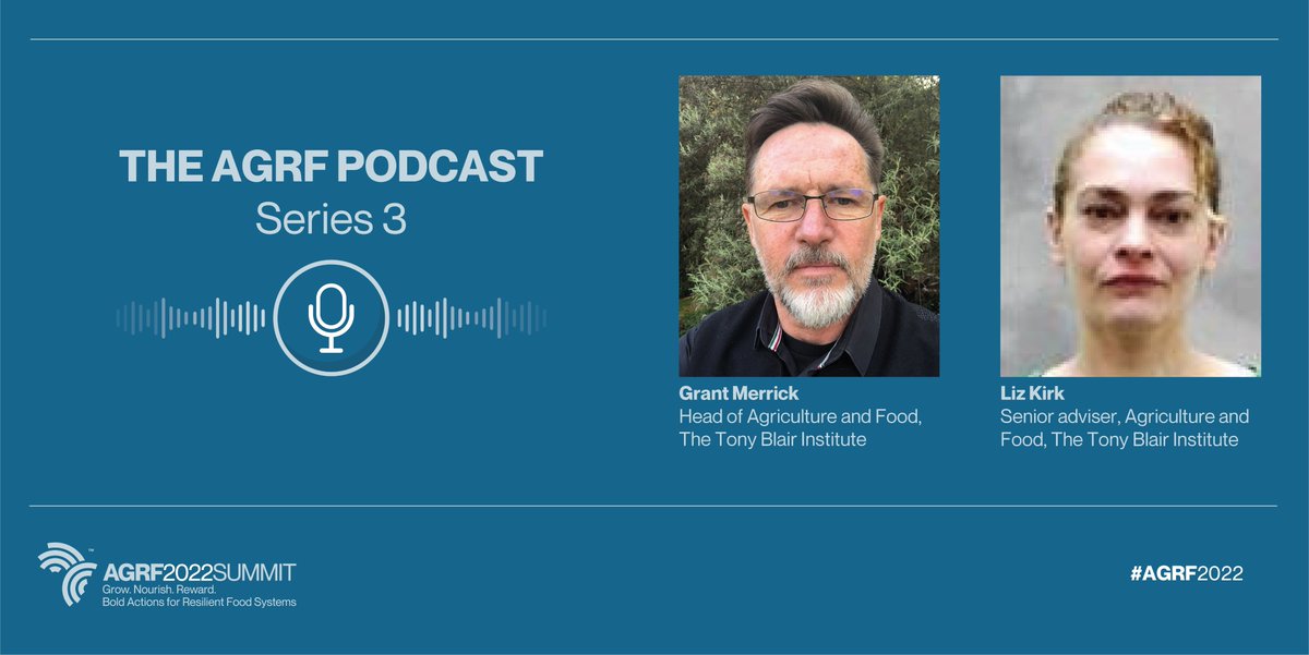 TheAGRF's tweet photo. #AGRFPodcast latest episode. 

Join Grant Merrick and Liz Kirk from @InstituteGC as they discuss the importance of transforming agriculture and food in Africa – and the role governments can play.

Listen here https://t.co/VUH5JmKqw4

*Available on all podcast platforms. #AGRF2022 https://t.co/emFiYNWJfz