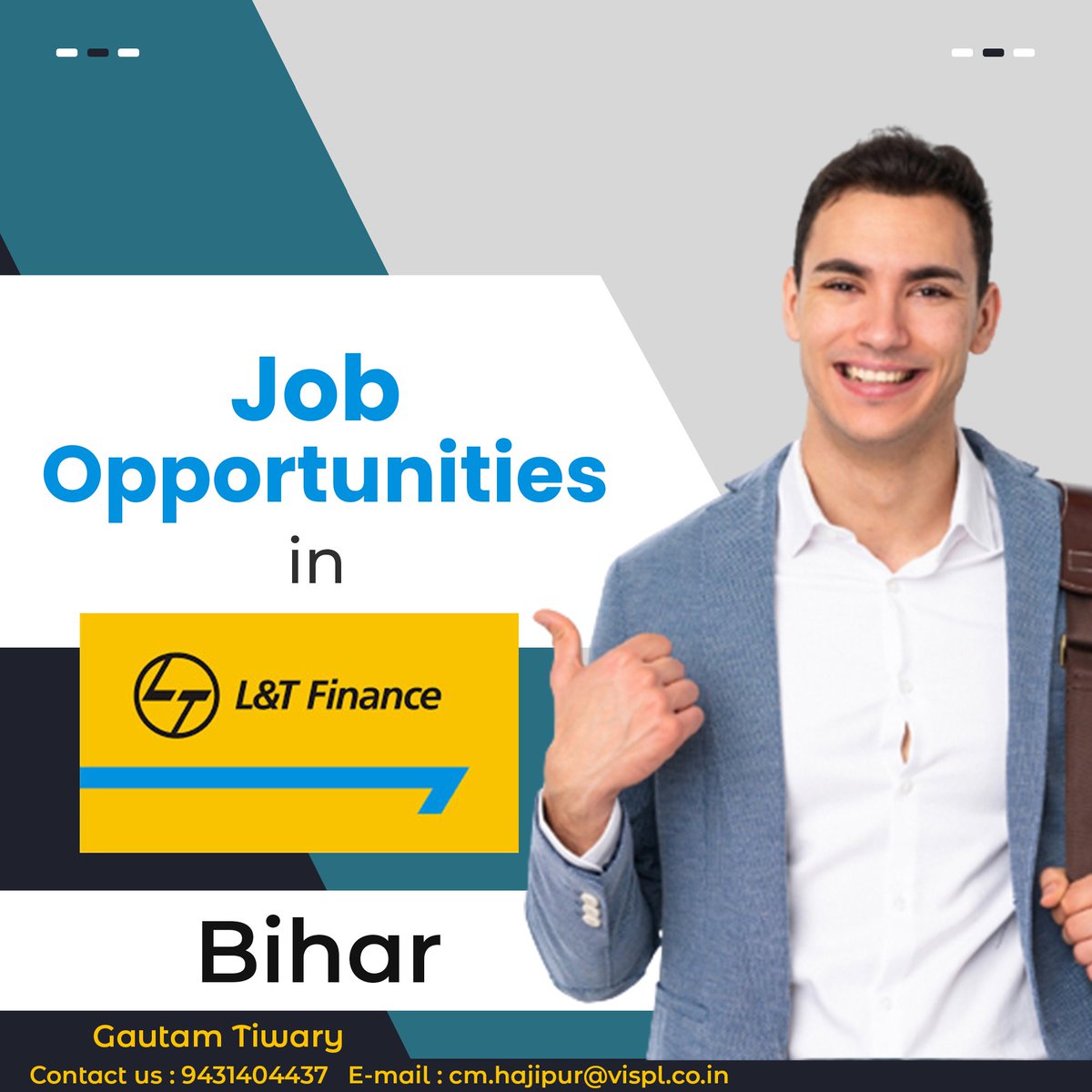 Hiring Alert!!
Position:  Micro Loan Officer
Company: L&amp;T Finance Limited
Qualification:   Graduate / Post Graduate   
Location: Bihar - Aarah, Amarpur, Bagha, Baheri, Baisi, Balliya, Bassopatti, Bajpatti, Benipur, Bennipatti, Bettiah, Bharwara, Bhore, Bibhutipur, Chakia,